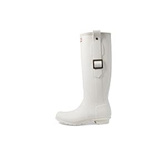 Hunter Original Tall Exaggerated Buckle Boot White Willow 9 M - Picture 2 of 5